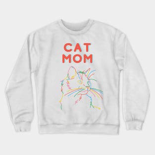 Cat Mom Crewneck Sweatshirt